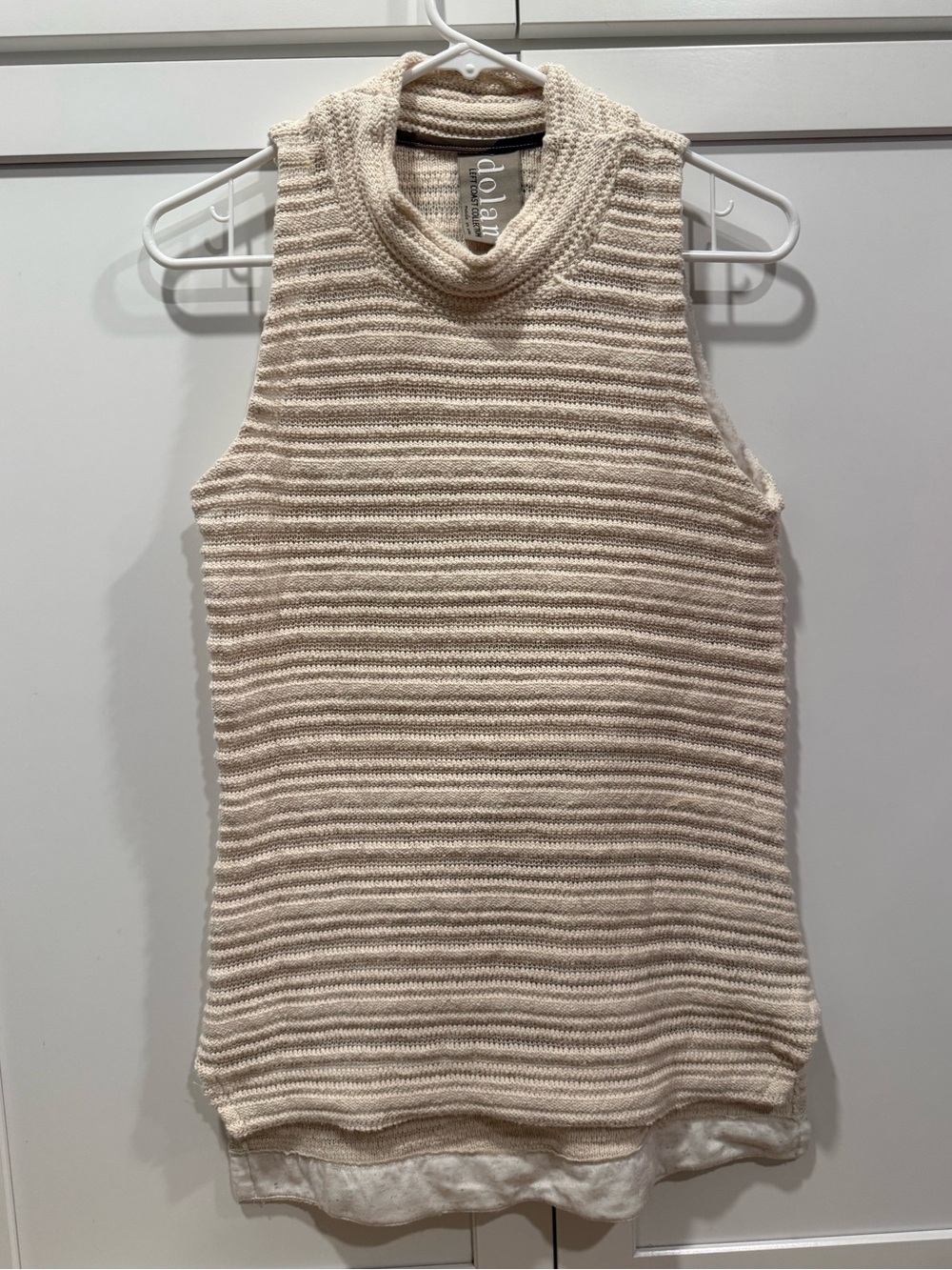 Dolan Sweater Tank approx size Medium Ivory 100% Cotton